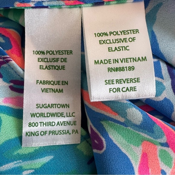 Lily Pulitzer Luce top in Isle Back Back butterfly and floral NWT size Large - Picture 8 of 8